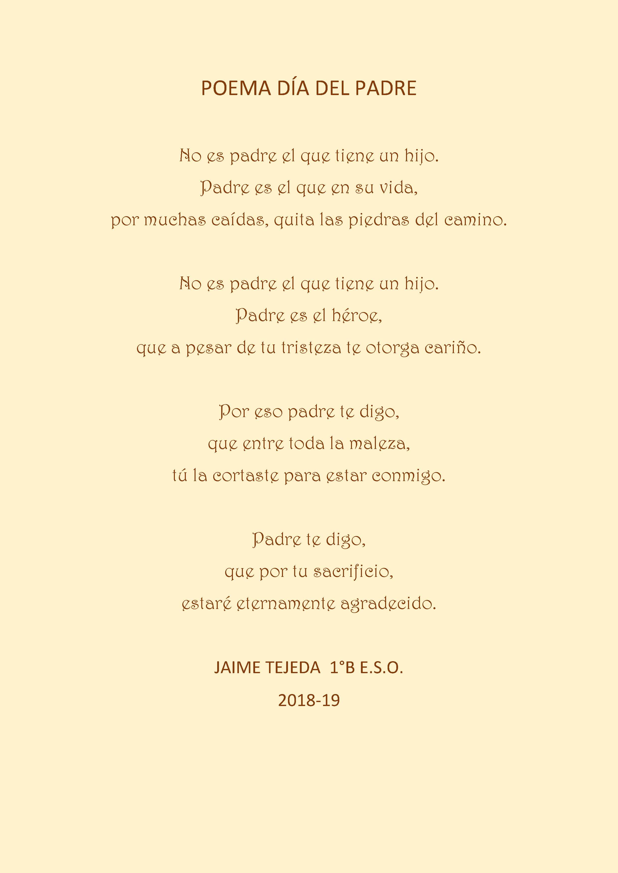 2018-19 Poema Día del Padre - Colegio Atenea
