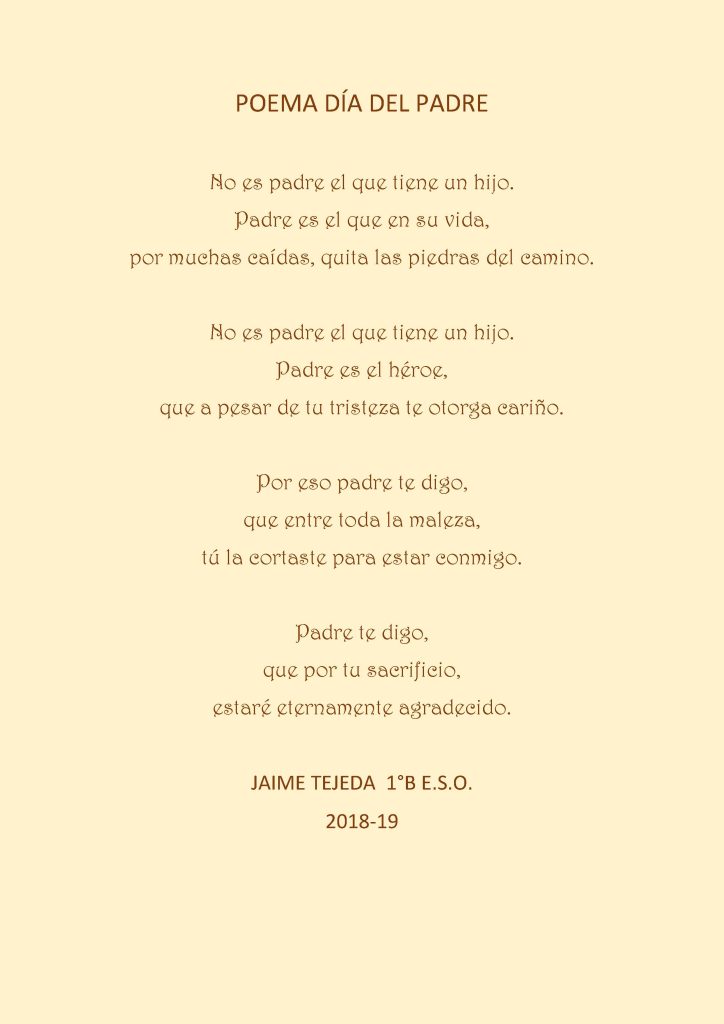 2018-19 Poema Día del Padre