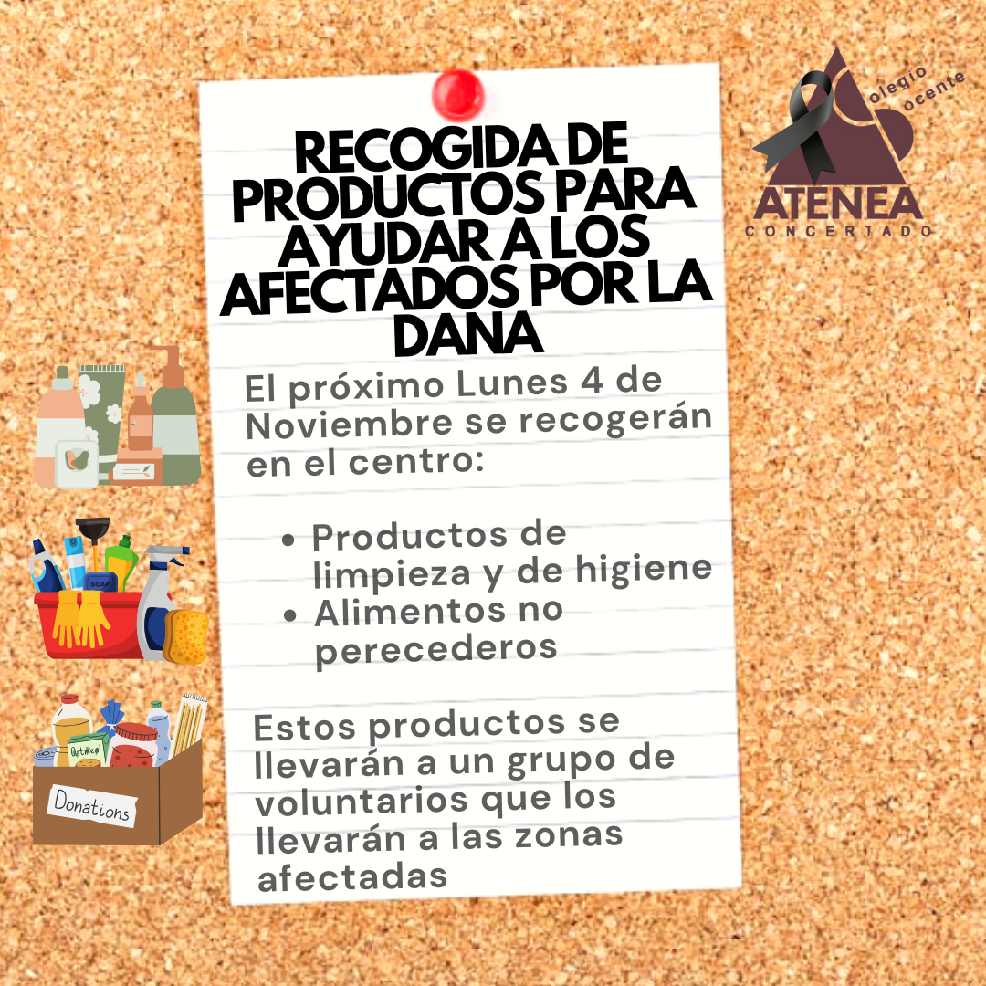 Recogida De Productos Para Ayudar A Los Afectados De La DANA – Colegio ...